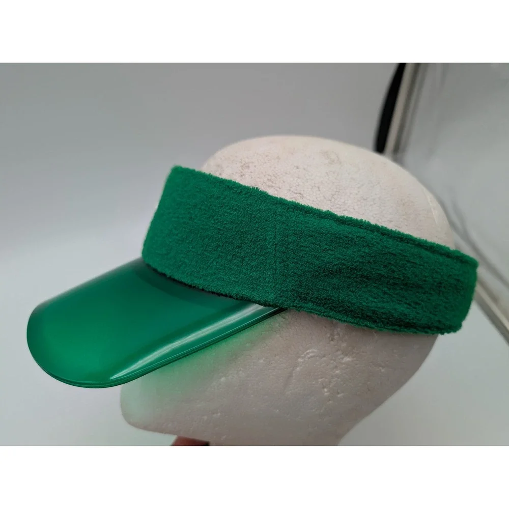 Adidas Golf Wang Terry Cloth Visor Green Translucent Brim Trefoil Hat Adjustable